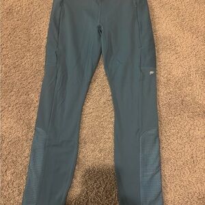 Fabletics Blue Performance Leggings with Tapered Design